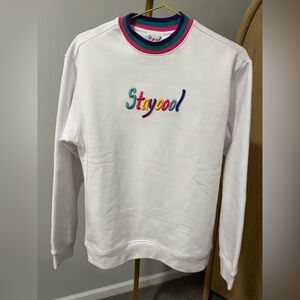 Staycool Y2K Inspired Mock Neck Embroidered Sweatshirt